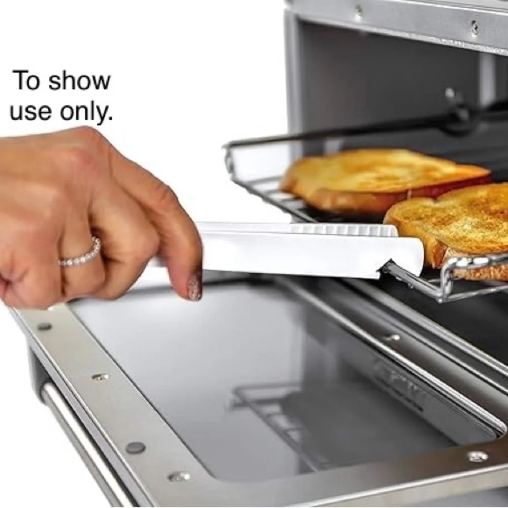 Butterie Toaster Tongs with Oven Rack Hook (Yellow).